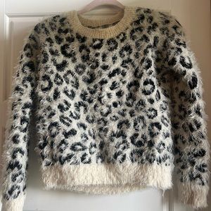Mudd leopard print sweater. Soft and fuzzy.